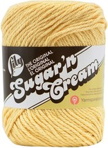 Lily Sugar&#39;n Cream Yarn Solids Country Yellow Pack of 1 Skein - £16.31 GBP