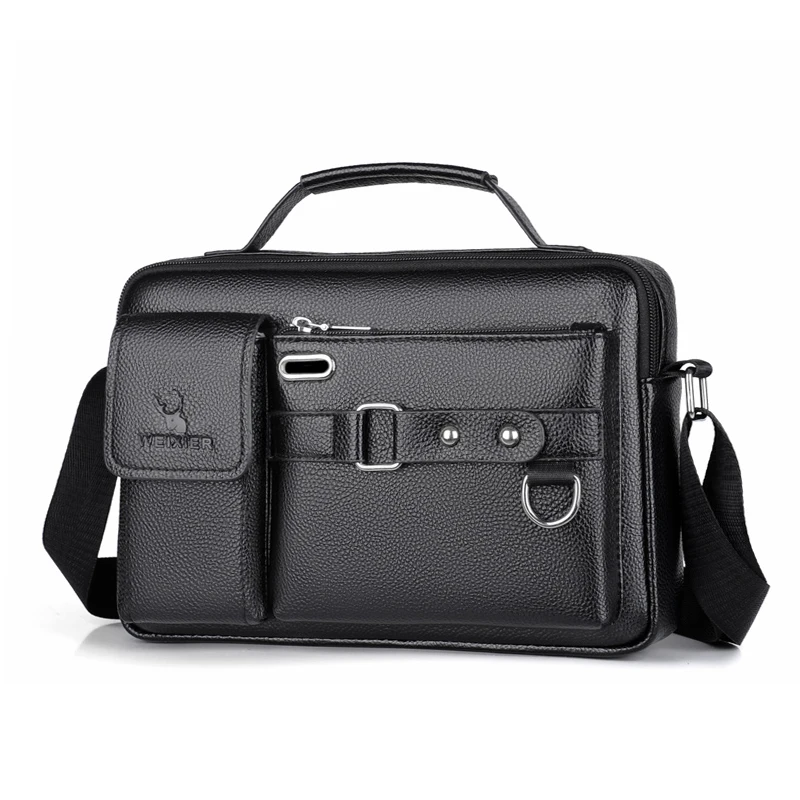 Men s shoulder bag business man crossbody bags pu leather male handbag briefcase travel thumb200