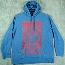 Hurley Hoodie Men&#39;s XL Blue Sweatshirt H Logo Tribal Hawaiian Hipster Hoody - £21.96 GBP