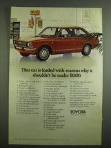 1971 Toyota Corolla Ad - This car is loaded with reasons - £14.44 GBP