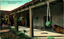 Glimpse of Ramonas Home San Diego California CA UNP 1910s DB Postcard - £3.07 GBP
