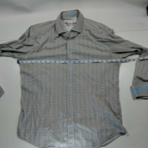 Mens Blue Robert Graham Button Down Shirt Size Large - $14.84