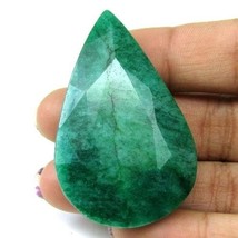 124.2Ct Naturale Brasiliano Verde Smeraldo a Forma di Pera Sfaccettato Gemma - £28.31 GBP