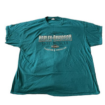 Harley Davidson Men&#39;s T-shirt Sz 3XL Blue short Slv Fort Thunder Moore Oklahoma - £18.02 GBP