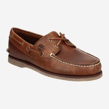 Timberland Boat Shoes Classic 2 Eye Leather Mens 12M Top Siders Brown Sahara - £38.20 GBP