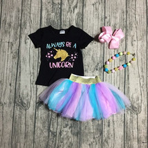 NEW Boutique &#39;Always be a Unicorn&#39; Girls Tutu Outfit Set - £8.79 GBP