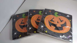 Halloween Pumpkin Paper Dinner Napkins Pack Of 3 - 16 Each NWT - £7.34 GBP