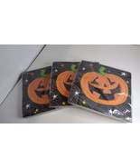 Halloween Pumpkin Paper Dinner Napkins Pack Of 3 - 16 Each NWT - £7.40 GBP