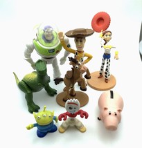 Disney Pixar Toy Story Mini Figures Lot Of 8- Woody, Jessie, T-Rex, Forky - £14.38 GBP