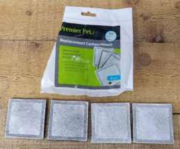 4 Pack Premier Pet Replacement Carbon Filters for Dog and Cat Fountains - $6.97