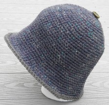 Flowing Dark Gray Medium Size Crocheted Cloche - Handmade by Michaela - £27.33 GBP