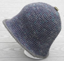 Flowing Dark Gray Medium Size Crocheted Cloche - Handmade by Michaela - $47.91 CAD