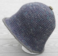 Flowing Dark Gray Medium Size Crocheted Cloche - Handmade by Michaela - £27.97 GBP