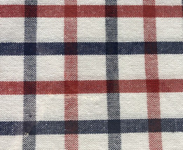 Patriotic Plaid Red White Blue Fabric Tablecloth 60x84&quot; Oval 4TH of July - £31.25 GBP