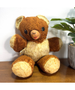 Vintage Gund Teddy Bear Brown Plush Stuffed Rubber Nose Sani-Foam Swedlin - $67.85