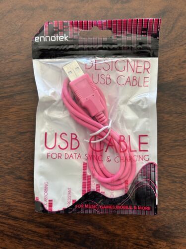 Ennotek Designer Pink Color USB Cable for Data Sync and Charging