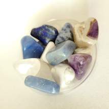 Semi-Precious Stones for Jewelry Crafts, Blue Purple Clear Gemstones, Quartz - £9.50 GBP
