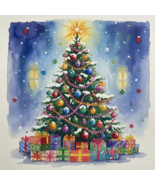 Digital Wall Art - Title: A Watercolor Christmas Eve - $4.49