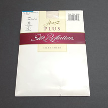 Size Plus NEW Hanes Plus Silk Reflections Silky Sheer Pantyhose Pearl  - £70.95 GBP