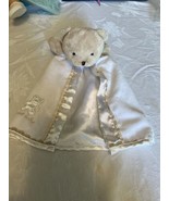 Carters white Bear Sweet Baby Lovey Security Blanket Satin Trim Rattle 1... - $751.72 MXN