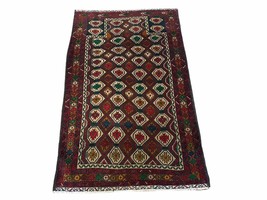 3x5 Vintage Handmade Wool Rug Tribal Turkoman Balouch Prayer Rug Organic... - $197.65