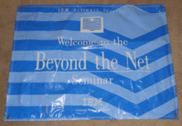 IBM Software Servers &quot;Beyond the Net&quot; Seminar Promotional Vinyl Banner Sign - £23.56 GBP