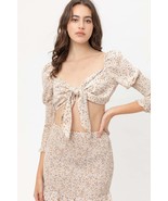 Women&#39;s Front Tie Woven Printed Top - $17.50
