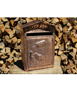 Copper mailbox, letter holder with birds, handmade - $345.00