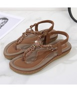 PU Leather Toe Post Flats Sandals - $117.88 CAD