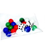 16 Marbles Solid Color Glass &amp; 2 Dice(9/16”) Replacement Game Pieces #612 - €679,73 EUR