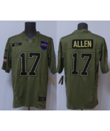 Men's Josh Allen #17 Stitched Jersey Olive Green - $45.00