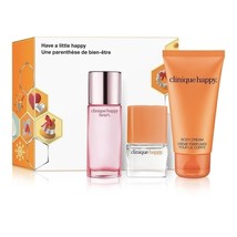 CLINIQUE Have a Little HAPPY Fragrance SET of 3 Heart Perfume 7ml 3ml Cr... - $26.68