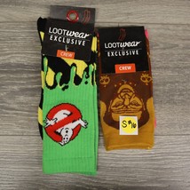 Loot Crate Wear X2 Pairs Ghostbusters I &amp; II  Mix and Match Adult Non-Slip Socks - £23.18 GBP
