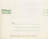 Al Green&#39;s Menu Willow Run Airport Ypsilanti Michigan 1957 - £61.71 GBP
