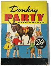 Vtg 1941 Donkey Party Whitman Publishing Party Game 54 Tails Pin-The-Tail-On-The - £15.81 GBP