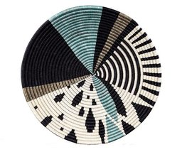 Rwanda African Handmade Woven, Wall Hanging, Center Piece Mwiza Bowl (12&quot; x 3&quot;) - £34.02 GBP