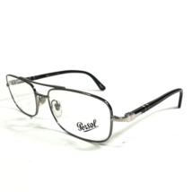 Persol 2403-V 1005 Brille Rahmen Poliert Schwarz Silber Grau 55-17-145 - £94.79 GBP