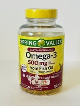 Spring Valley Omega-3 500 mg Fish Oil Lemon - 120 Softgels - Exp 4/30/2025 - £10.85 GBP