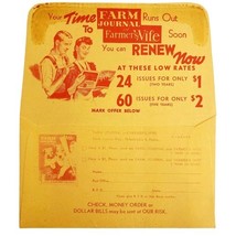 1947 Farm Journal Subscription Envelope Advertisement Antique Ephemera D... - $19.99
