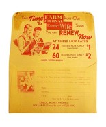 1947 Farm Journal Subscription Envelope Advertisement Antique Ephemera D... - $376.75 MXN