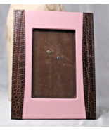 Photo Frame Brown Pink Vertical Horizontal Opening 5.5&quot;x 3.5&quot; Frame 8.5&quot; - $3.85