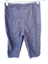1940s 50s Womens Pedal Pushers XS Cotton Dark Denim High Waist Back Zip - $921.74 MXN