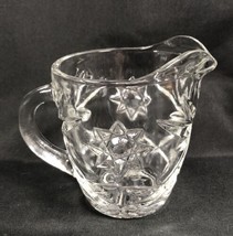 Vintage Anchor Hocking EAPG Star of David Creamer Pitcher Prescut Clear ... - £7.07 GBP