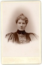 Circa 1880&#39;S Cabinet Card Beautiful Young Woman Victorian Dress Deane Dallas, Tx - £12.39 GBP