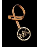 Michael Kors Gold MK LOGO Charm Carmel Brown Leather Handbag FOB Hang Ta... - €21,31 EUR