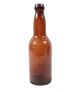 Antique Brown Glass Bottle Blob Top W Trademark 9 Inches Tall VGC - €15,74 EUR