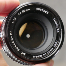 Minolta 50mm F1.7 MC Rokkor - PF Vintage 35MM SLR Film Camera Lens - $39.55