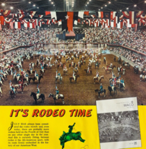 1968 Horse Rodeo Time National Finals Advertisement Waco Texas Events DWP9C - $465.34 MXN