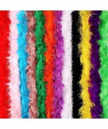 12 Pcs Colorful Feather Boas Christmas Marabou Feather Boa White Scarf L... - £26.93 GBP