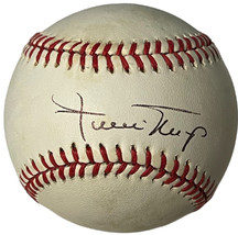 Willie Mays signed Official Rawlings National League RONL Baseball minor toning- - £238.96 GBP